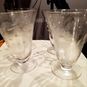 Vintage Cornflower Parfait glasses
